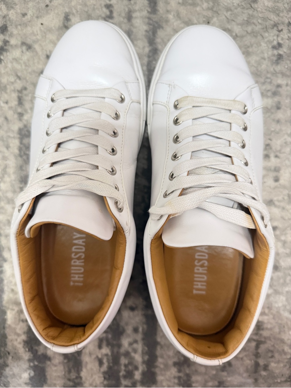 Thursday Boot Company Women’s Premier Low Top White Italian Leather Shoes - Picture 9 of 16